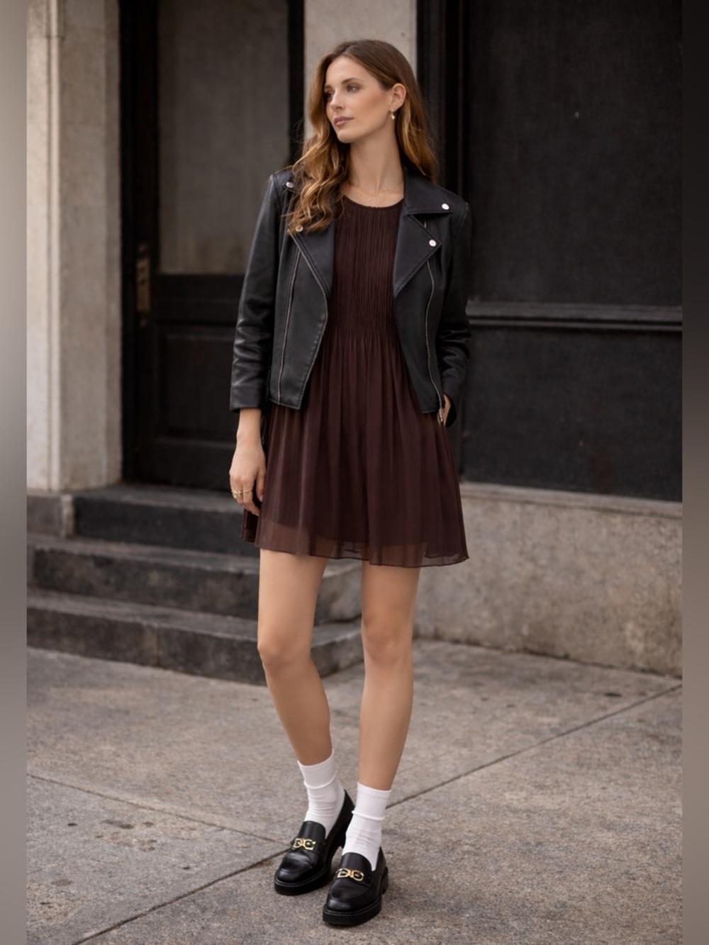 Wilfred Daydreamer Mini Dress | Chocolate - Picture 7 of 9